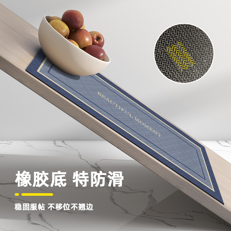 硅藻泥厨房地垫防滑吸水吸油垫门口耐脏脚垫吸水家用免洗可擦地毯