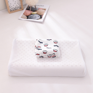 12岁小孩午睡橡胶护颈枕头幼儿园宝宝 卡通全棉儿童乳胶枕芯1