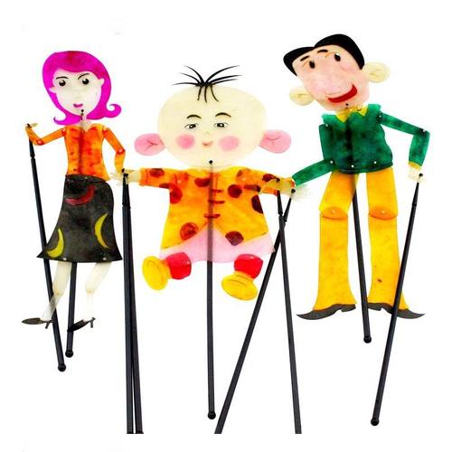 陕西皮影戏带操作杆道具中国风特色外事手工艺品出国礼品送老外