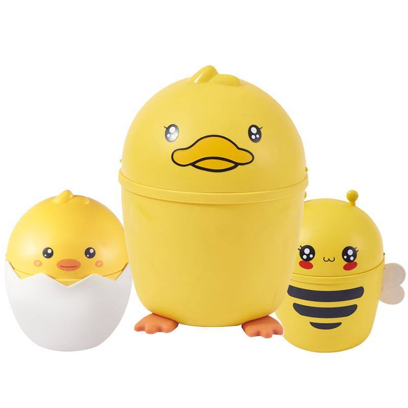 儿童桌面垃圾桶书桌卡通小号家用学习桌上垃圾盒收纳果皮纸屑女孩