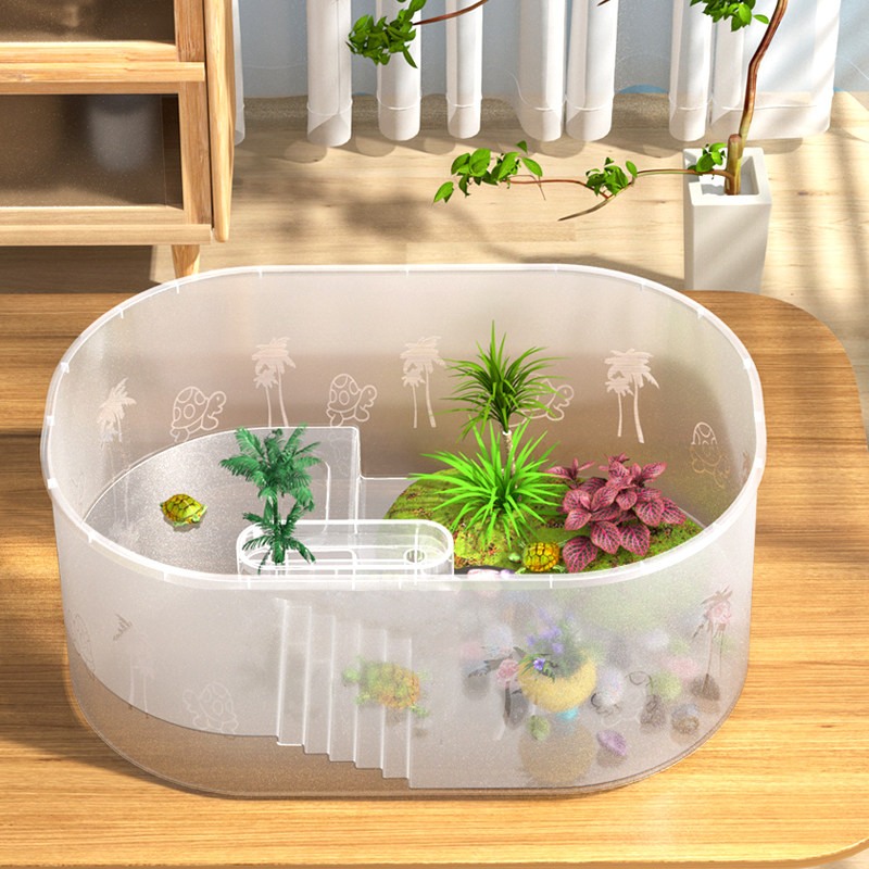 乌龟饲养缸带晒台爬台生态造景家用乌龟缸别墅客厅迷你鱼缸养龟箱,宠物/宠物食品及用品,龟缸,淘宝优惠券,粉丝福利购,淘宝优惠卷