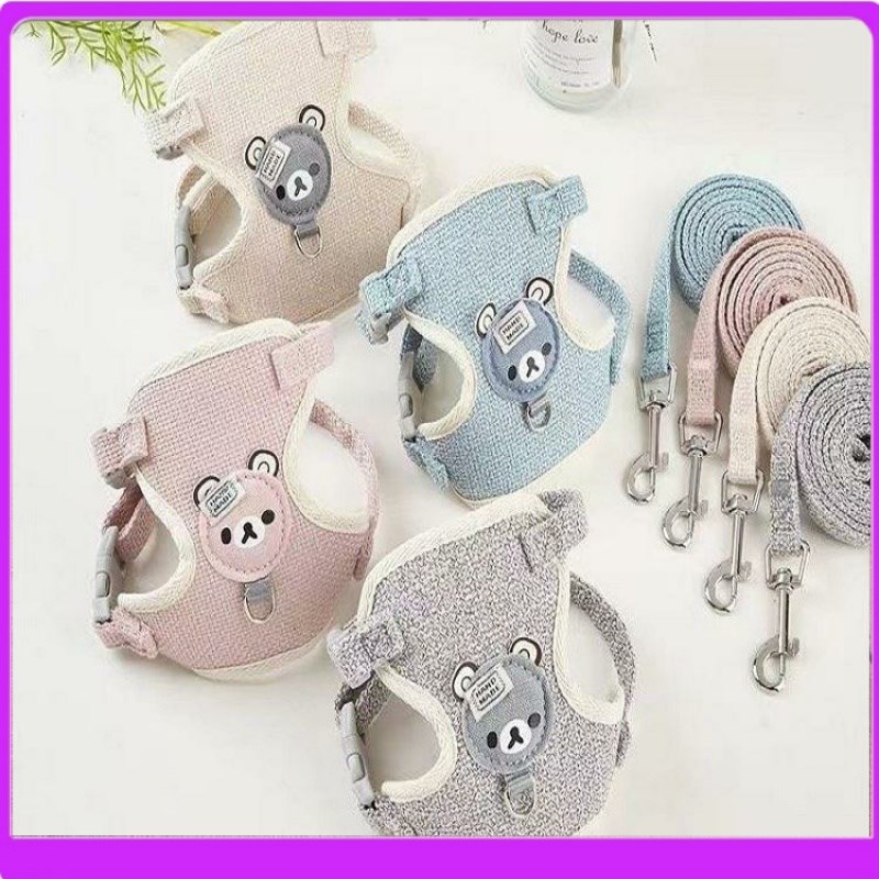 韩国背心式猫咪牵引绳遛猫绳子专用猫咪小型犬猫胸背带防挣脱宠物