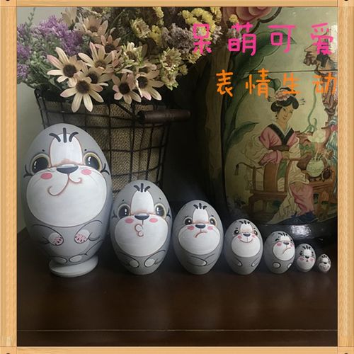 俄罗斯套娃木制工艺品新款学猫叫可爱精美送礼佳选 手绘礼物 套娃