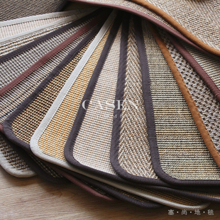 塞尚北欧简约剑麻地垫玄关走道厨房防滑脚垫耐磨猫抓垫入户进门垫