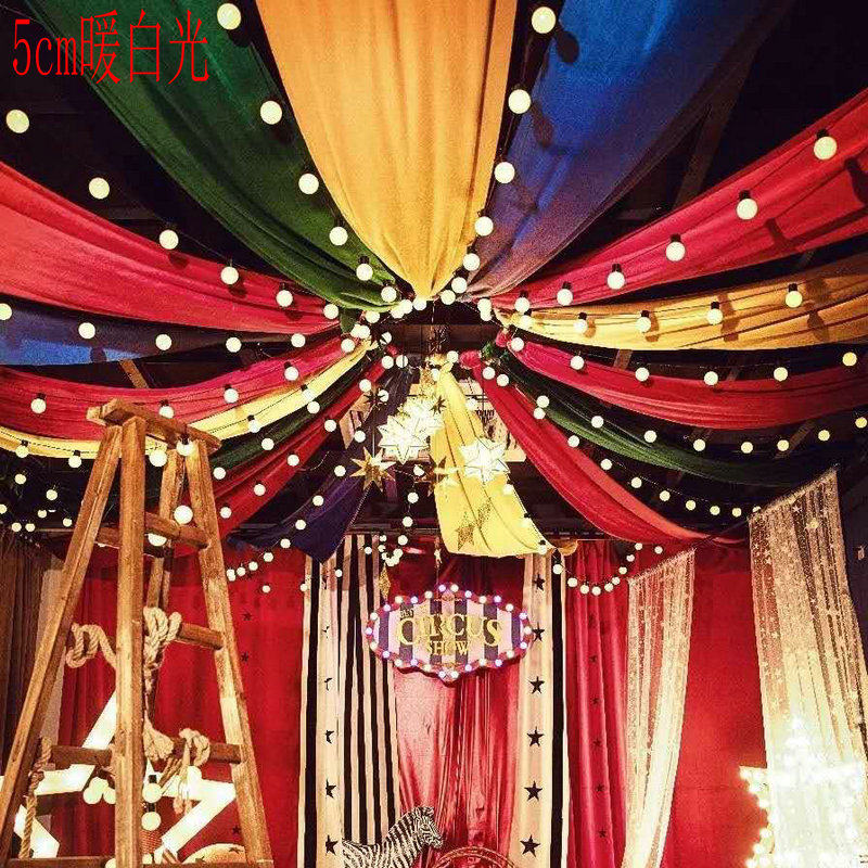 Led圆球彩灯闪灯串灯满天星影楼婚庆布置usb电池灯小灯泡房间装饰