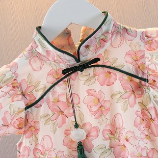 童1 新款 6岁淑女公主裙 2024夏装 女童雪纺女童连衣裙