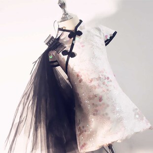 女童旗袍礼服新中式儿童服装中国风女装女童国风小旗袍女童秋冬