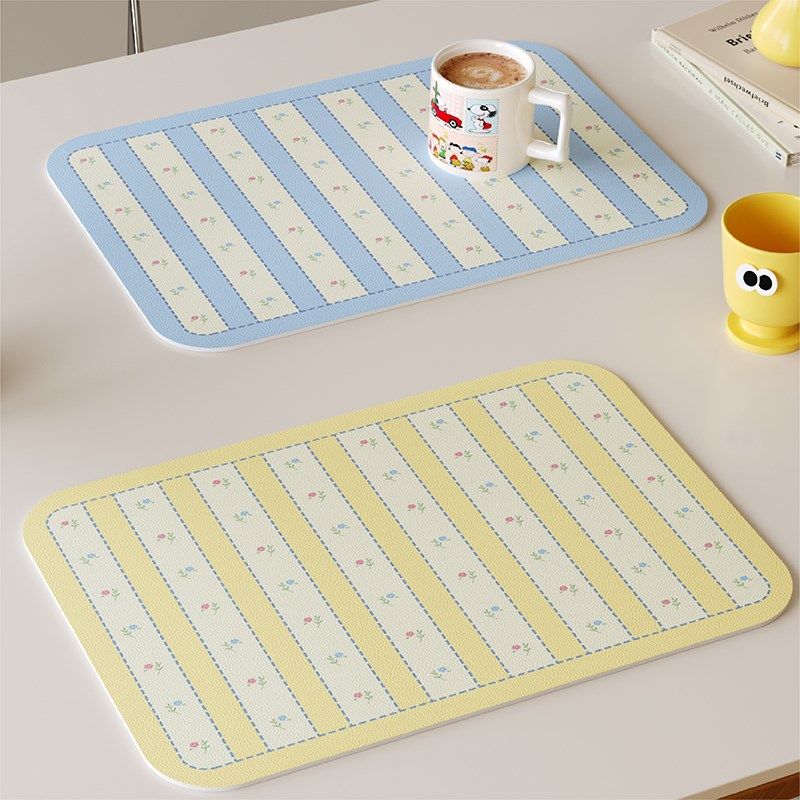 高级感韩式碎花皮革餐垫防水防油免洗咖啡台垫隔热桌面保护盘杯垫,居家布艺,餐垫,淘宝优惠券,粉丝福利购,淘宝优惠卷