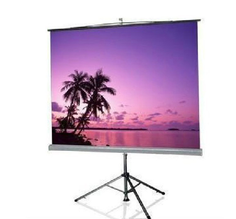 全新红金叶 4:3玻珠84英寸支架投影幕布