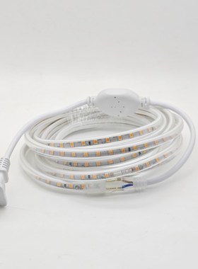 220V橙光柔性灯带5730防水LED灯条橙色橘黄色线灯户外工程照明