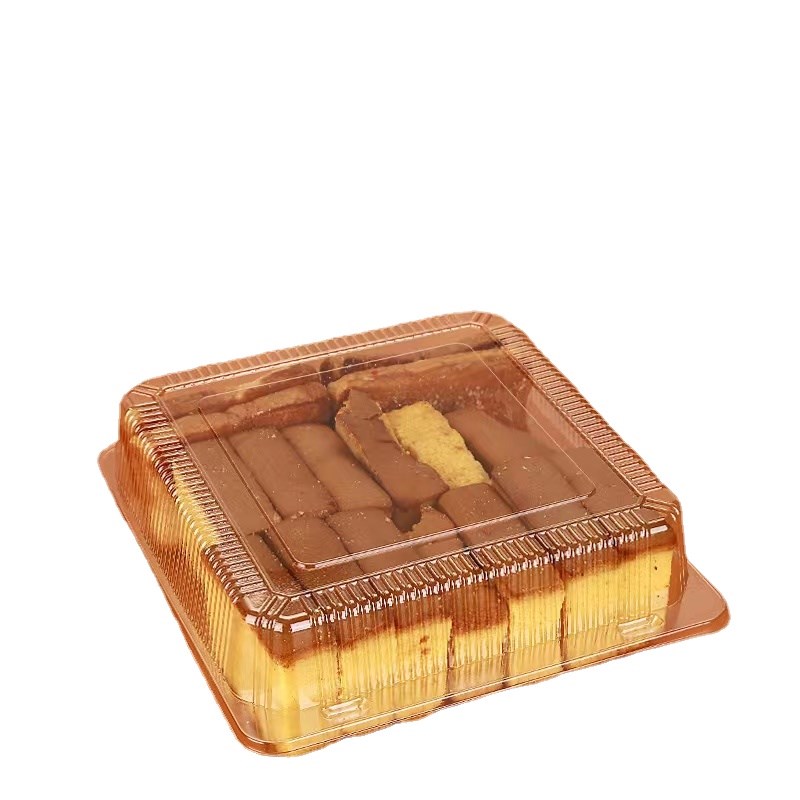 食品塑料包装盒面包列巴糕点打包盒子透明一次性方形特大号蛋糕盒