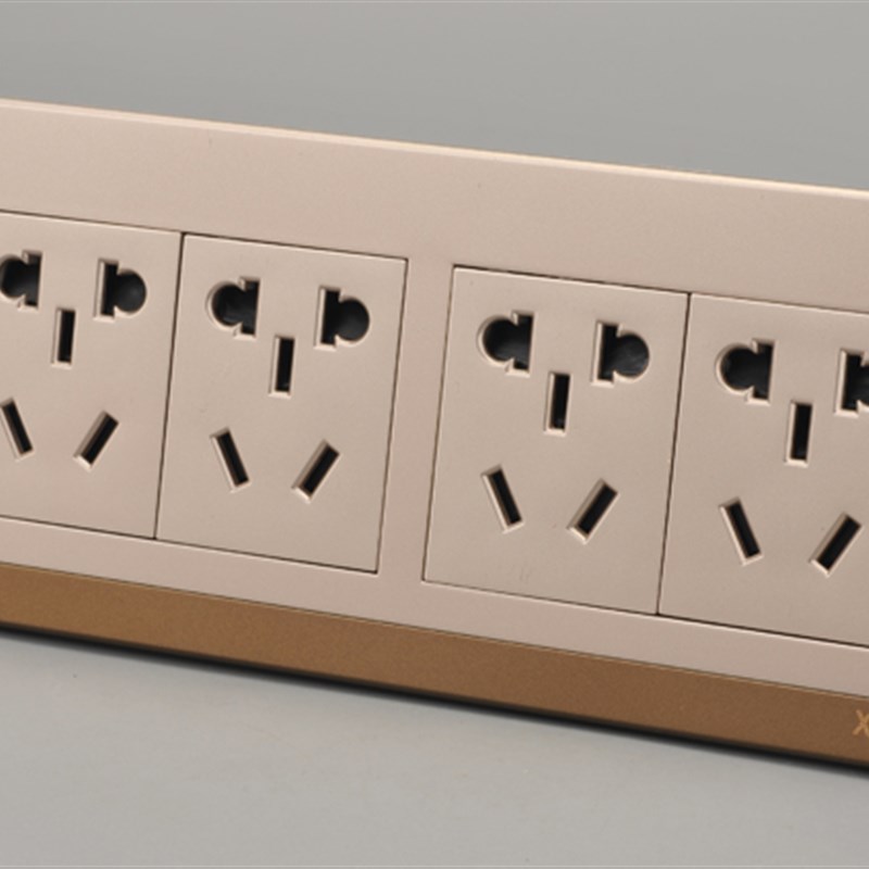 118型开关插座香槟金Q7系 二十孔 多孔十二12孔 20孔墙壁插座面板