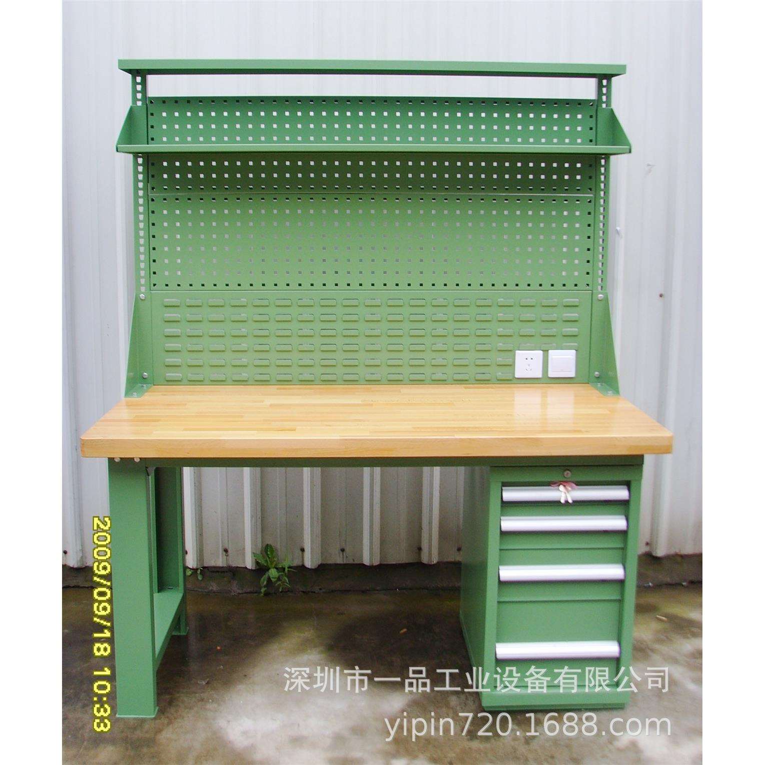重型钳工工作台操作台车间工作台维修实木台榉木桌面桌台装配台