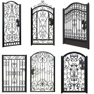 用铁门庭院门乡村围墙栅栏门户外别墅大门单双开门花园门防盗门