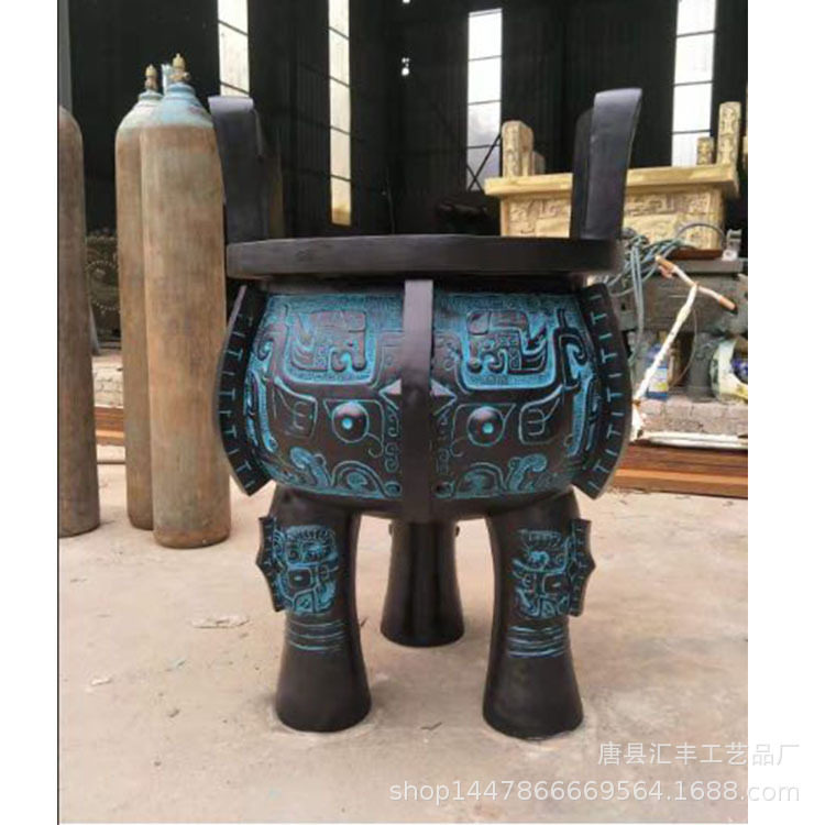 汇丰纯铜仿古青铜鼎雕塑