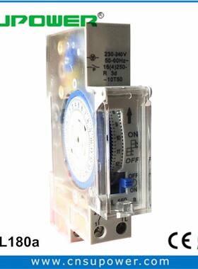 24小时机械式定时器带电池直流12V24VDC时间开关SUL180a