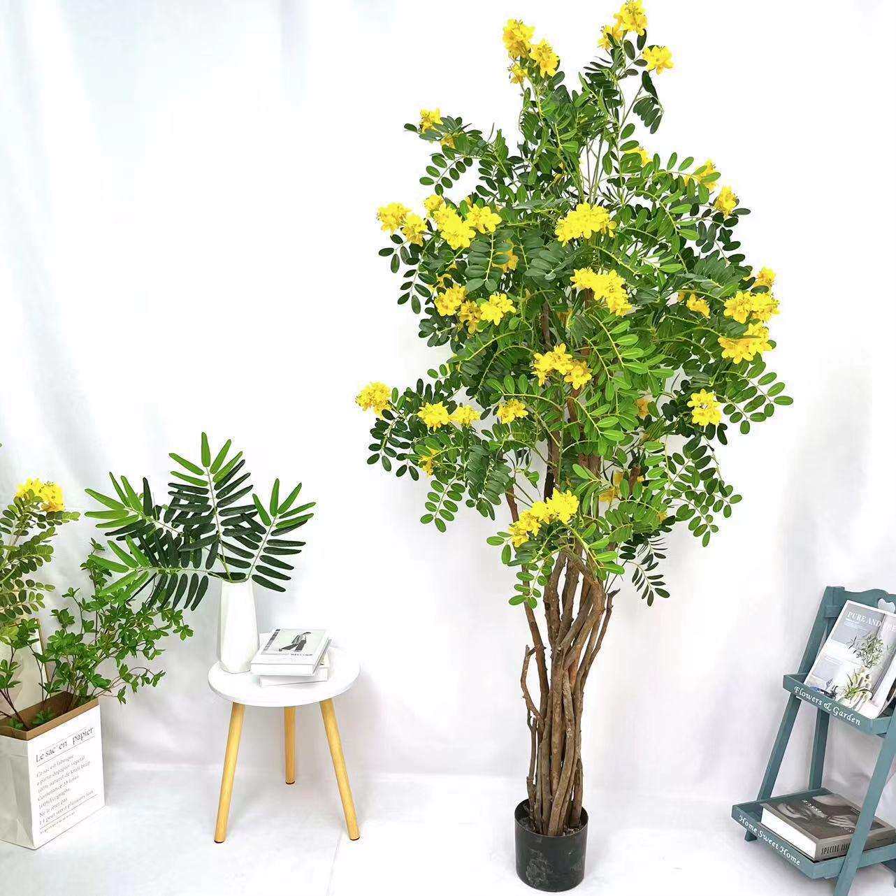 仿真愧花假树大型绿植盆栽室内客厅造景落地仿生假花植物装饰摆件