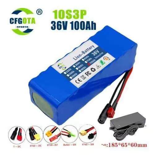36V100Ah18650电池组内置BMS250W-500W踏板车电池+42V2A充电器