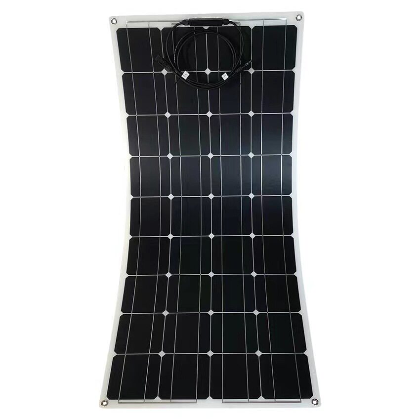 100W全柔性太阳能板适用房车车顶改装游艇续航发电可 弯曲充