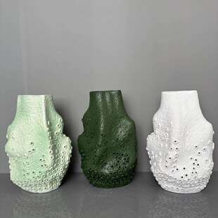 北欧现代树脂多孔花瓶样板房间售楼处样房软装摆件艺术抽象插花器