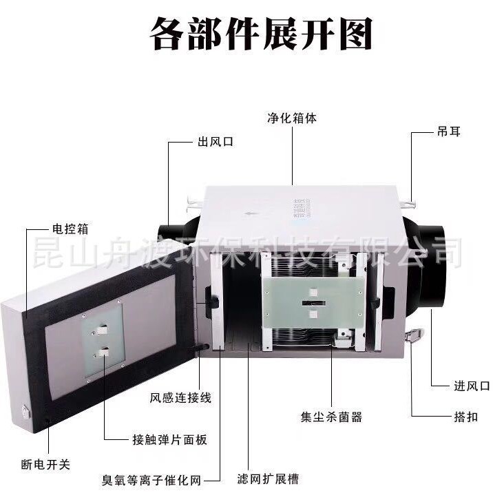 厂家直销静电除尘净化箱 新风净化箱 电子净化箱 静电集尘净化箱