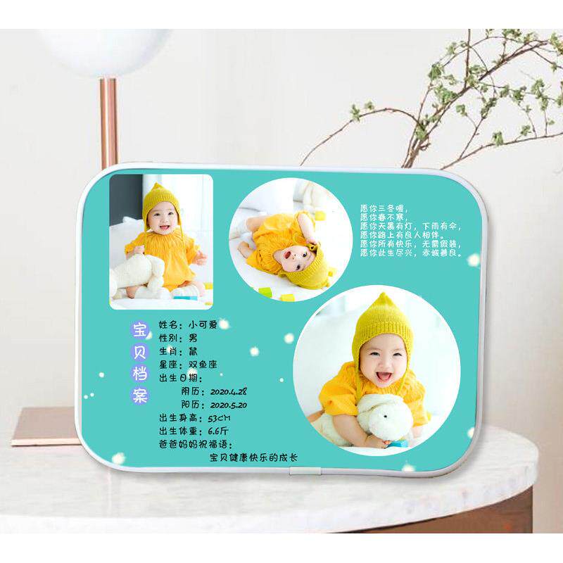 宝宝周岁照片摆台定制手脚印出生满月百天照纪念相框创意挂墙婴儿
