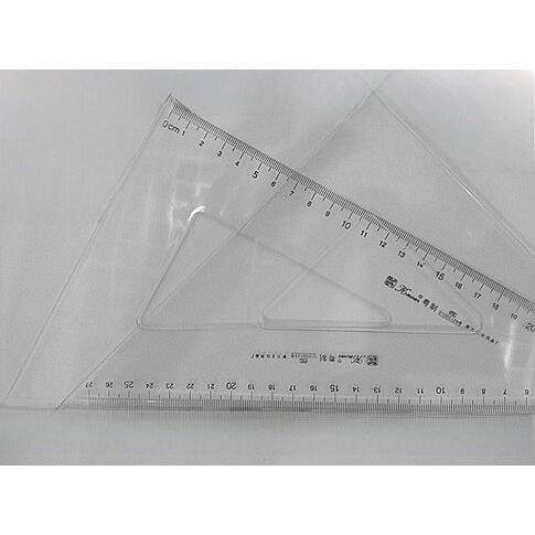 包邮科文有机玻璃三角尺15 20 25 30 35 40 45 50 60cm斜边三角尺