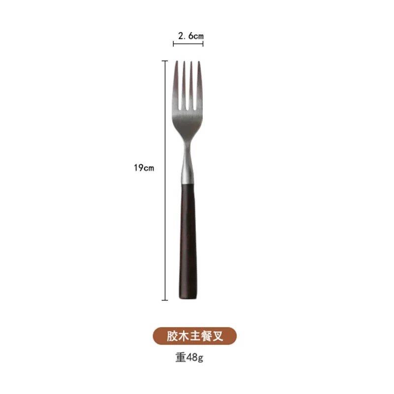 胶木柄刀叉不锈钢餐具复古匀子家用餐厅用甜品叉勺日式牛排刀叉勺