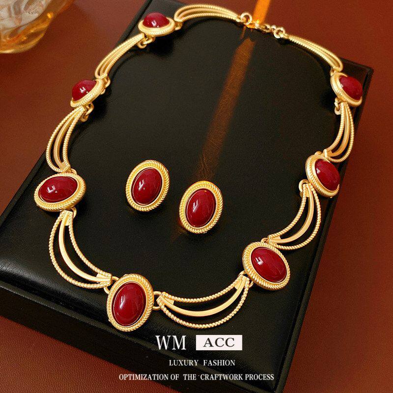 设计感百搭项链女复古套装小众