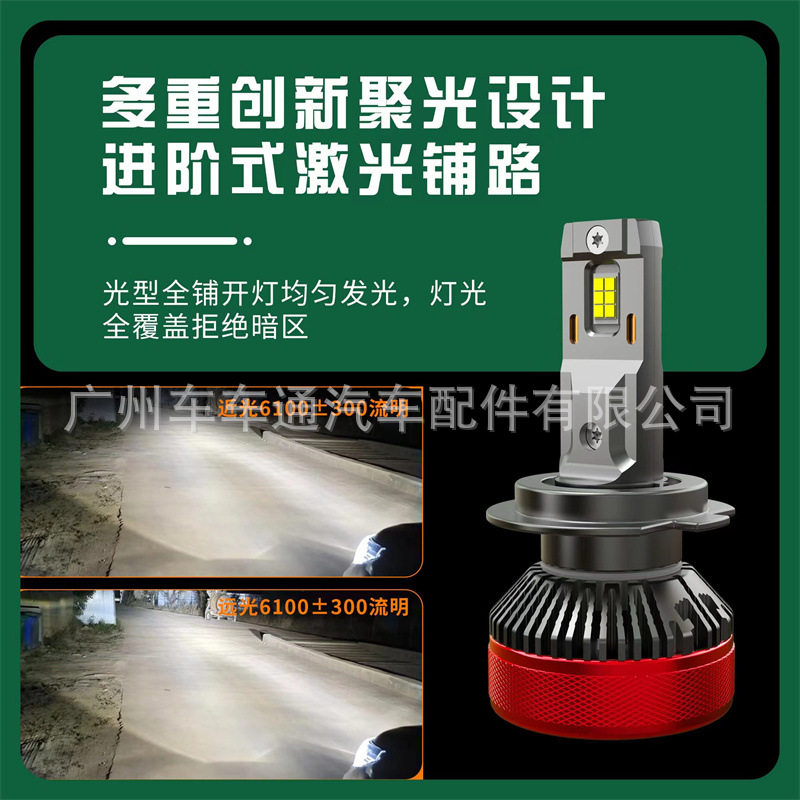 汽车led大灯100W迷你款900590069012H1H4H7H11车灯超亮LED