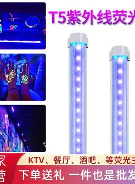 UV固化灯LED固化灯365NMuv胶固化紫光灯双排紫外T5一体化灯管替换
