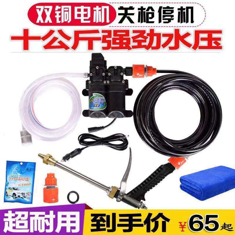 12v洗车水泵车载洗车机220v高压水枪家用便携式洗车器刷车神器抢