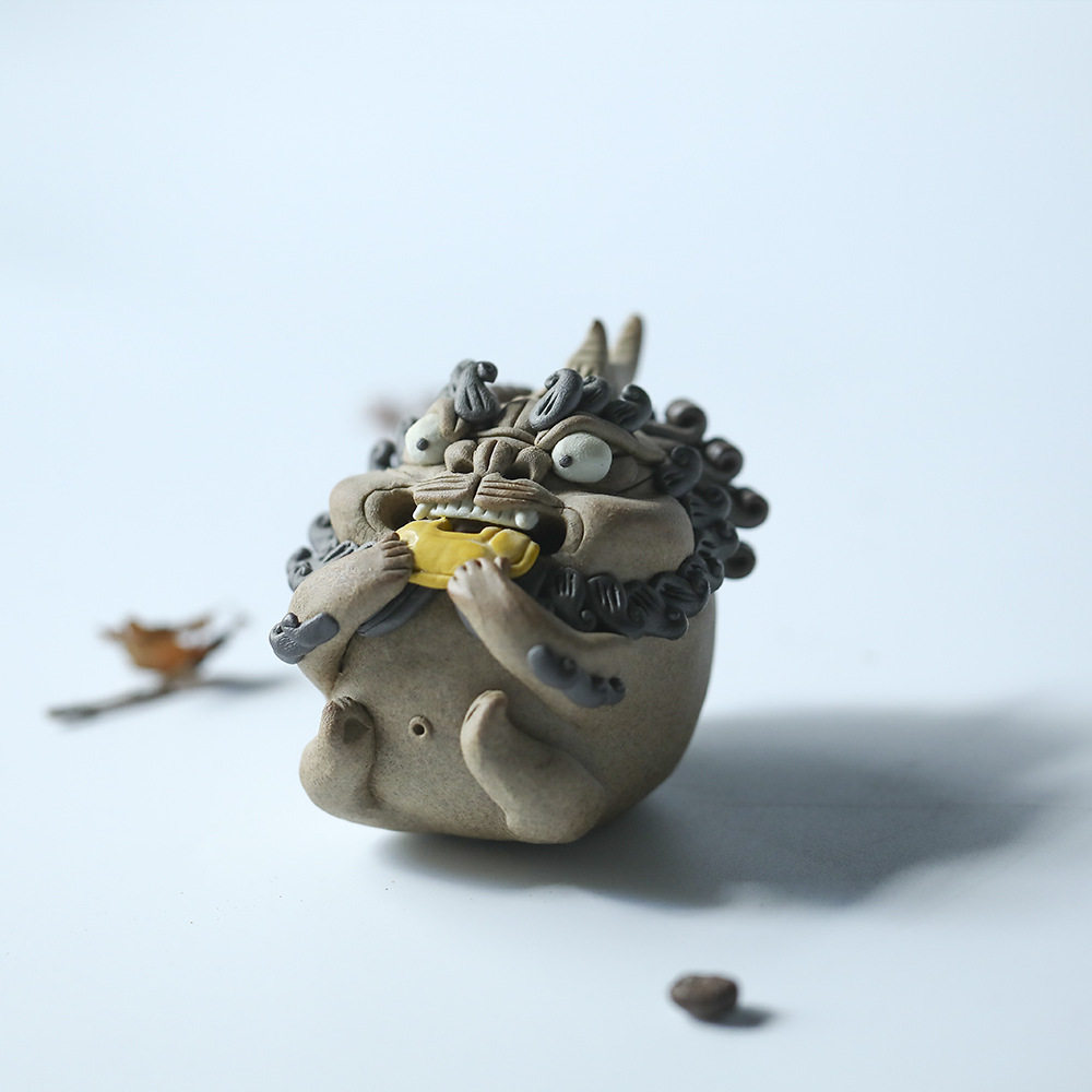 手工陶瓷龙九子招财可养茶宠
