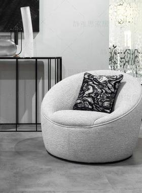 个性创意圆形单人休闲椅设计师别墅客厅卧室阳台懒人沙发展厅样板