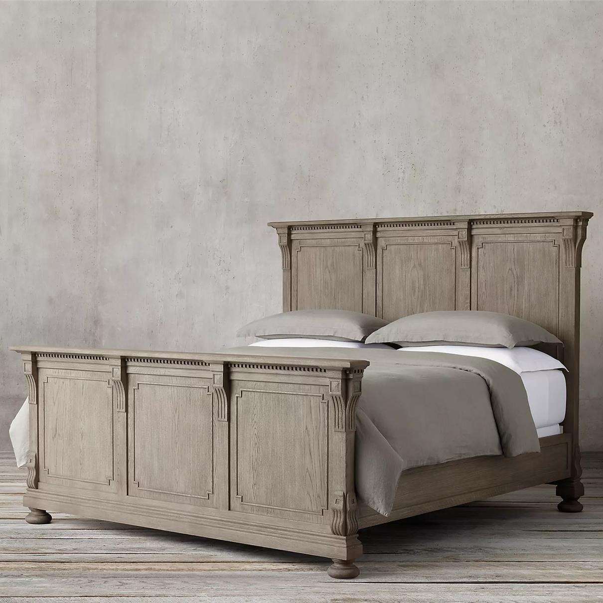 美式床轻奢实木床art复兴印记法式复古做旧双人床1.8乡村简约家具