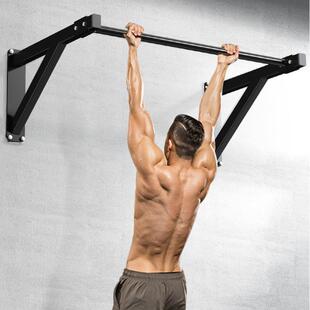 墙体单杠引体向上器墙体打孔家用室内户外固定单杆双力臂健身器材