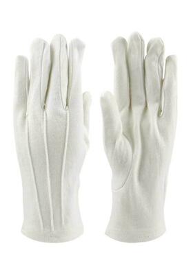 汉盾HD-GP5507涤纶18g背三筋白色礼仪手套10付/打，180g/打