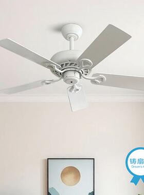 Alamos美式吊扇带灯五叶实木吊扇简约静音餐厅吊扇风扇铸扇师