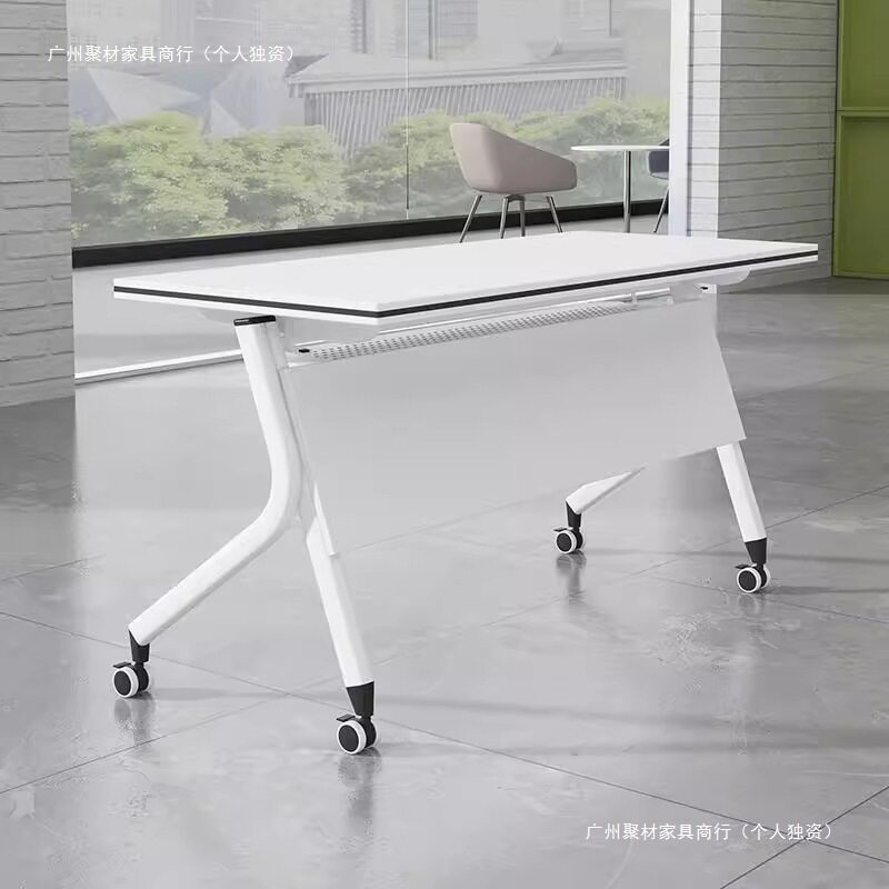 折叠会议培训桌椅组合可移动拼接长条桌双人课桌椅职员办公培训台