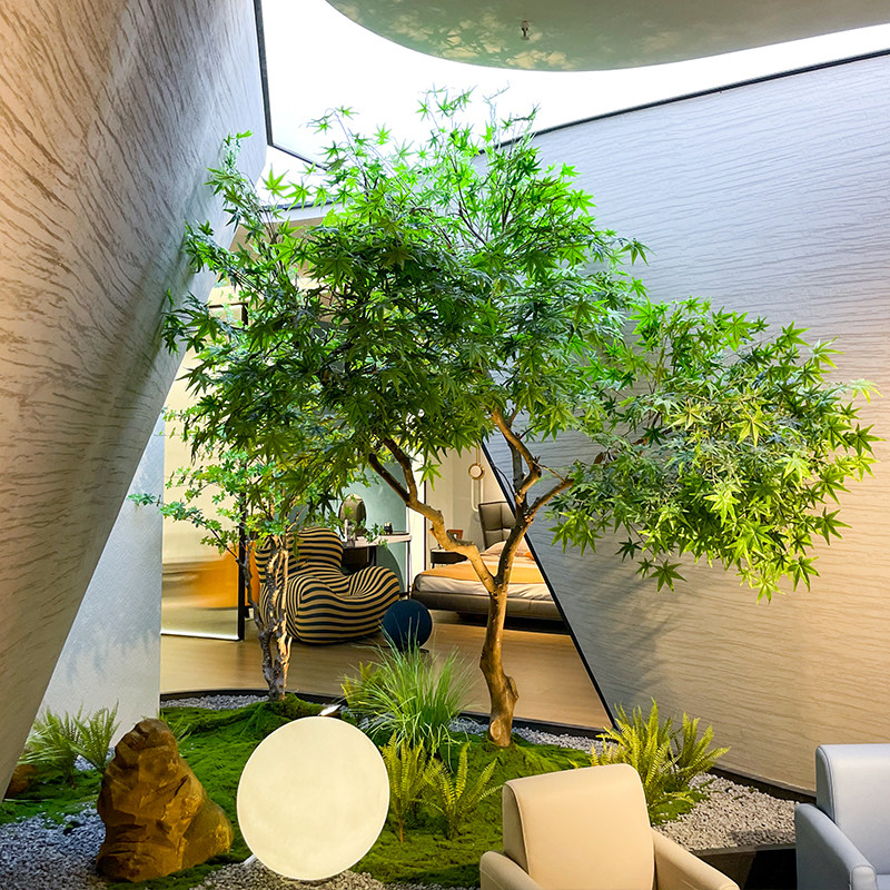仿真红枫树鸡爪槭室内橱窗造景