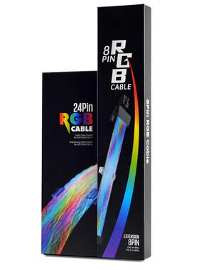 电脑CPU显卡电源线8P发光ARGB线网线发光线神光幻彩主板同步