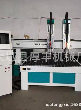 寿材雕刻机木工雕刻机数控电脑1825双机头棺材棺木雕花机