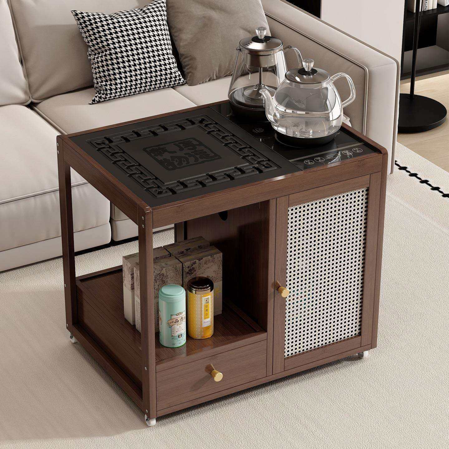 茶几客厅家用2025新款小户型茶桌茶具茶台一整套移动沙发边几边柜