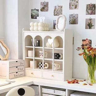 白色杯架客厅收纳多宝格桌上面置物架杯子展示架格