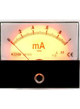指针式直流毫安电流表BP-670DC10mA黄色灯光显示
