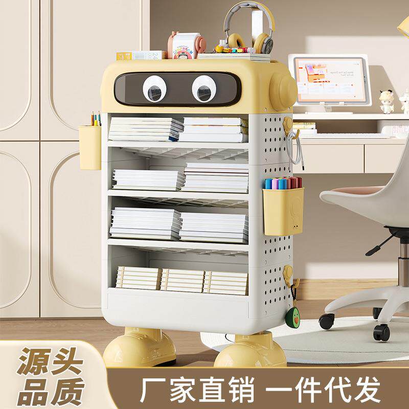家用儿童书架多层教室桌边书包置物架落地式学生多功能课本整理架