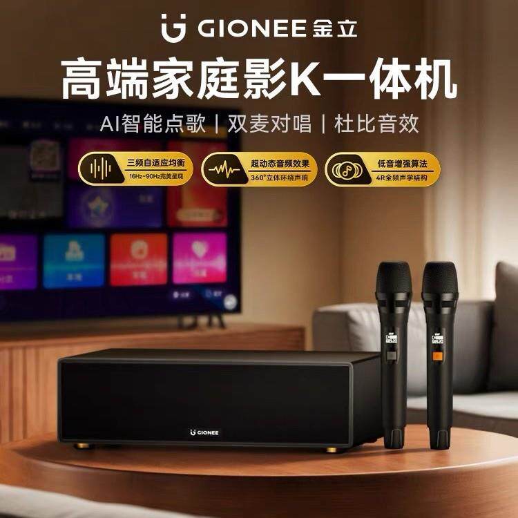 金立k6家庭ktv音响一体麦克风点歌机电视唱k歌话筒卡拉ok音箱