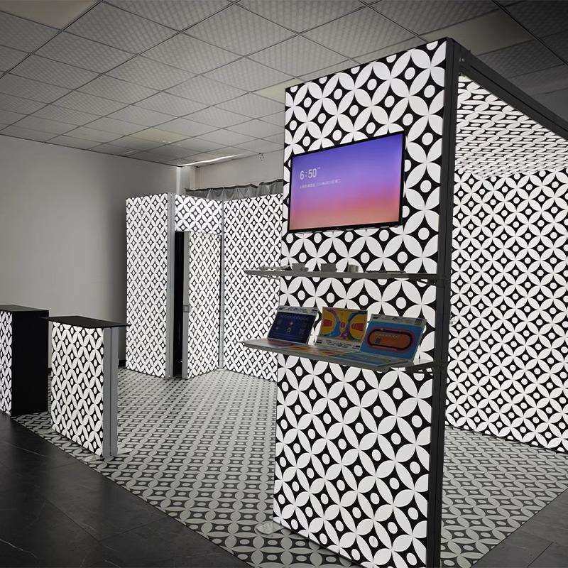 展会灯箱折叠灯箱发光背景架快幕秀灯箱室外LED灯条卡布SEG灯箱