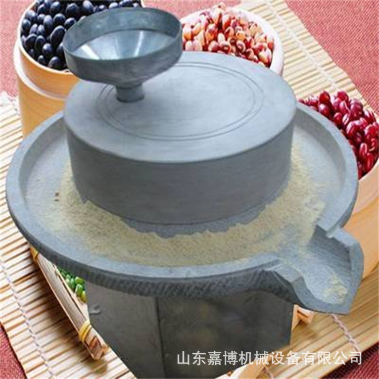 小麦面粉石磨养生馆艾叶艾绒电动石磨传统老豆腐豆浆石磨原味