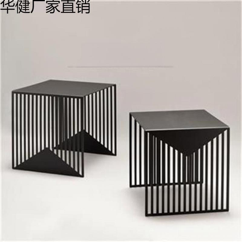 极简床头桌铁艺边几角几客厅小茶几简约现代小方桌沙发阳台小桌子